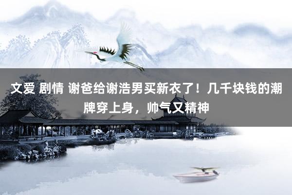 文爱 剧情 谢爸给谢浩男买新衣了！几千块钱的潮牌穿上身，帅气又精神
