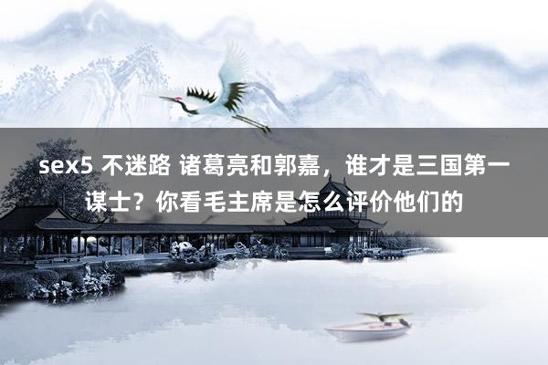 sex5 不迷路 诸葛亮和郭嘉，谁才是三国第一谋士？你看毛主席是怎么评价他们的