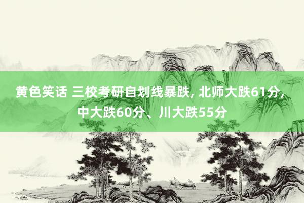 黄色笑话 三校考研自划线暴跌, 北师大跌61分, 中大跌60分、川大跌55分